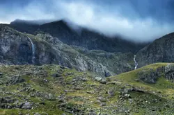 Two mountain waterfalls
