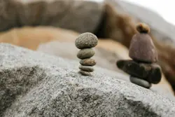 A rock tower.