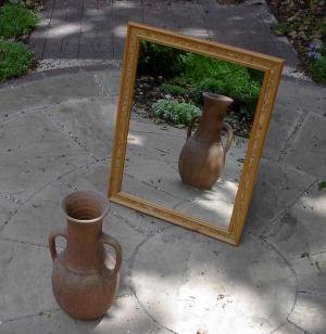 Painting Of A Vase With A Flower In It