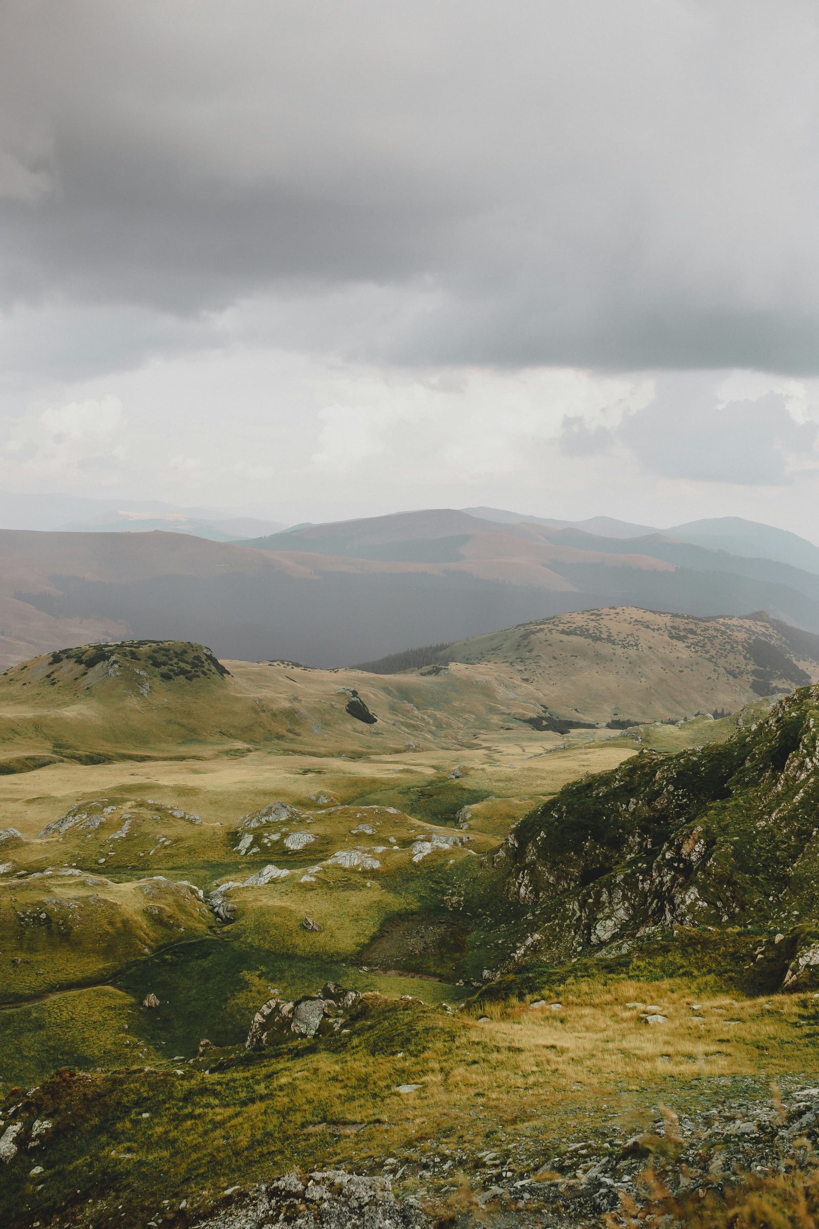 Mountain Range With A Mountain