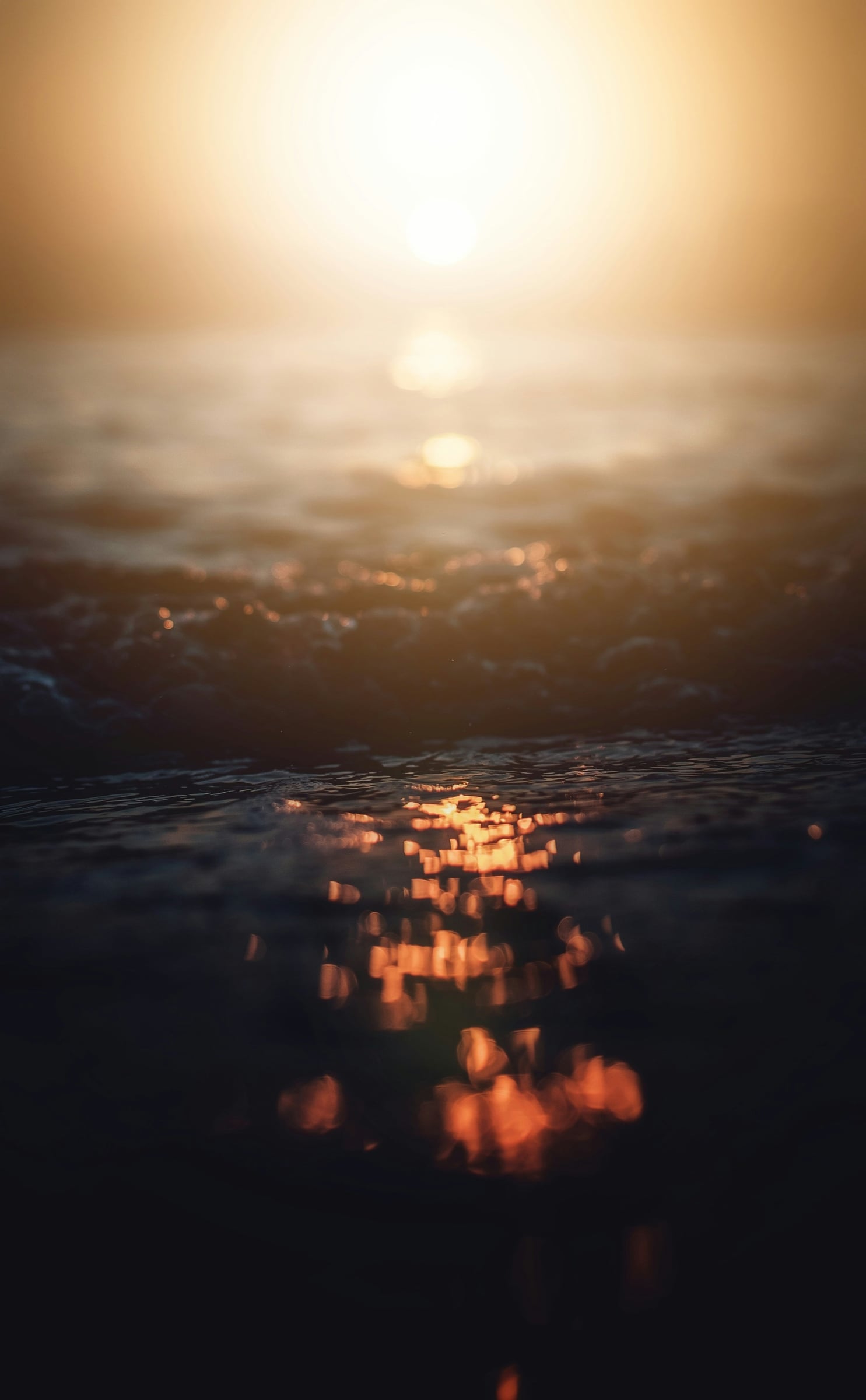 Sunset With A Clear Blue Sky